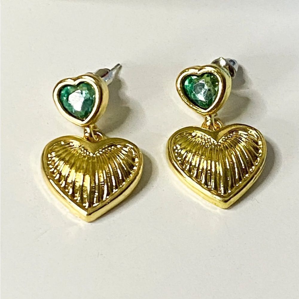 Heart drop earrings N947